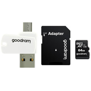 GOODRAM ALL IN ONE 64GB MICRO CARD CL10 UHS I +CARD READER M1A4