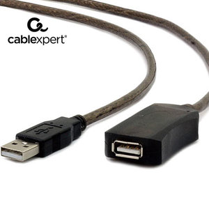 CABLEXPERT ACTIVE USB EXTENSION CABLE BLACK 10M