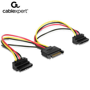 CABLEXPERT POWER SPLITTER CABLE WITH ANGLED OUTPUT CONNECTORS 0,15M