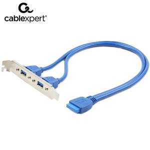 CABLEXPERT DUAL USB 3.0 RECEPTACLE ON BRACKET
