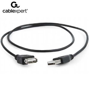 CABLEXPERT USB 2,0 EXTENSION CABLE 0,75M BLACK