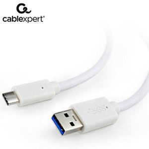 CABLEXPERT USB3.0 AM TO TYPE-C CABLE 0.5M WHITE