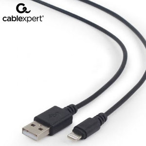 CABLEXPERT USB TO LIGHTNING SYNC AND CHARGING CABLE BLACK 3M