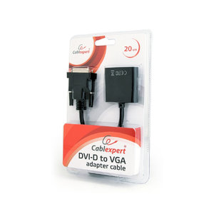 CABLEXPERT DVI-D TO VGA ADAPTER CABLE BLACK RETAIL PACK