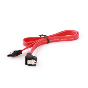 CABLEXPERT SERIAL ATA III 10CM DATA CABLE WITH 90 DEGREE BENT CONNECTOR METAL CLIPS BULK