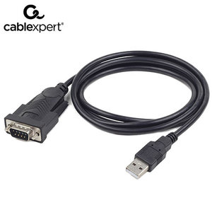 CABLEXPERT USB TO DB9M SERIAL PORT CONVERTER CABLE BLACK 1,5M