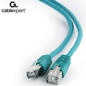 CABLEXPERT FTP CAT6 PATCH CORD GREEN SHIELDED 0,5M