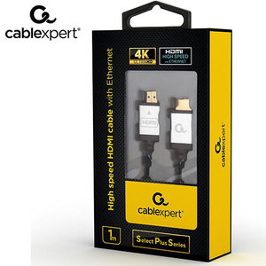 CABLEXPERT 4K HIGH SPEED HDMI CABLE WITH ETHERNET 'SELECT PLUS SERIES' 1M