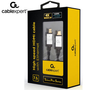 CABLEXPERT 4K HIGH SPEED HDMI CABLE WITH ETHERNET 'SELECT PLUS SERIES' 7.5M