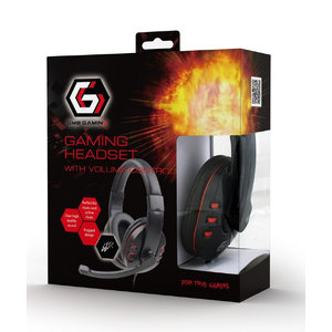 GEMBIRD GAMING HEADSET WITH VOLUME CONTROL GLOSSY BLACK