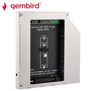 GEMBIRD SLIM 5,25' BAY MOUNTING FRAME FOR NGFF(M.2) SSD MEMMORY CARD 12.7mm HEIGHT