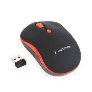 GEMBIRD WIRELESS OPTICAL MOUSE BLACK/RED