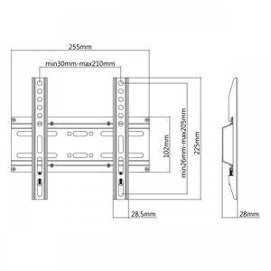 SBOX WALL MOUNT 23' - 43' / 58 cm - 109 cm