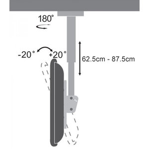 SBOX CEILING MOUNT FOR LCD-PLASMA SCREENS 23'-43'
