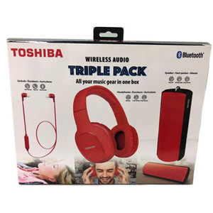 TOSHIBA AUDIO WIRELESS 3 IN 1 COMBO PACK RED