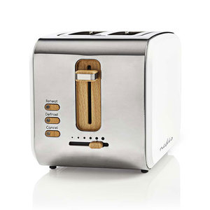 NEDIS KABT510EWT Toaster 2 Wide Slots Soft-Touch White
