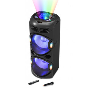 Akai DJ-Y5L Bluetooth karaoke party speaker με μίκτη, LED και ασύρματο μικρόφωνο – 350 W RMS