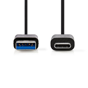 NEDIS CCGT61600BK10 Sync & Charge Cable A Male USB-C Male 1.0 m Black