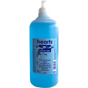 Hearts Αντισηπτικό Xεριών με αντλία σε συσκευασία 1lt