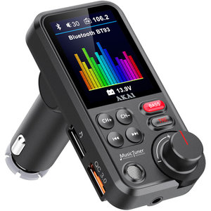 Akai FMT-93BT FM transmitter με Hands Free, QC φορτιστή αυτοκινήτου, Bluetooth, Aux-In / Out, micro SD, και 2 USB