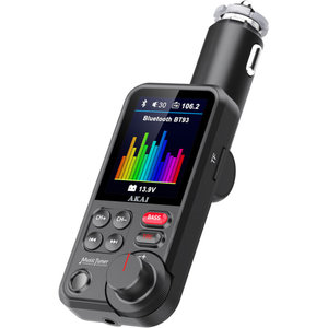 Akai FMT-93BT FM transmitter με Hands Free, QC φορτιστή αυτοκινήτου, Bluetooth, Aux-In / Out, micro SD, και 2 USB