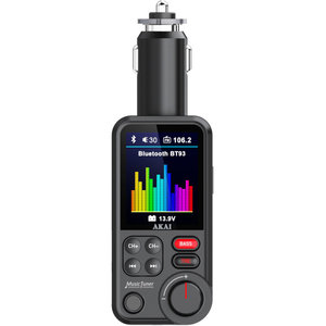 Akai FMT-93BT FM transmitter με Hands Free, QC φορτιστή αυτοκινήτου, Bluetooth, Aux-Out, micro SD, και 2 USB