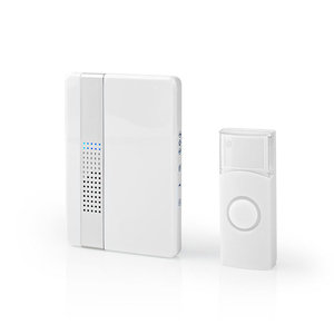 NEDIS DOORB223CWT Wireless Doorbell Set Mains Powered 36 Melodies