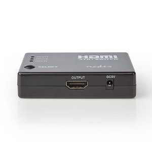NEDIS VSWI3453BK HDMI Switch 3 Ports 3x HDMI Input 1x HDMI Output 1080p ABS Anth