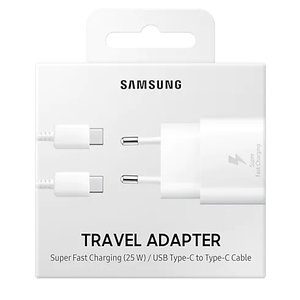 SAMSUNG φορτιστής τοίχου EP-TA800XWEGWW, USB Type-C, 25W 3A, λευκό
