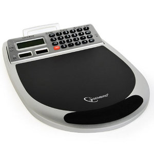 GEMBIRD USB COMBO MOUSE PAD WITH BUILT-IN 3 PORT HUB, MEMORY CARD READER, CALCULATOR AND THERMOMETER