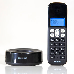 Philips D1611B/GRS Μαύρο (Ελληνικό Μενού) Ασύρματο τηλέφωνο ανοιχτή ακρόαση, φωτιζόμενη οθόνη και 50 μνήμες