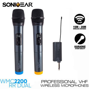 SONICGEAR WMC 2200RR DUAL WIRELESS MICROPHONES WITH RECEIVER