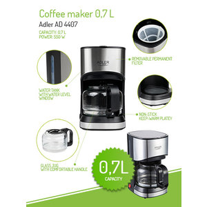 ADLER DRIPP COFFEE MAKER 0,7L