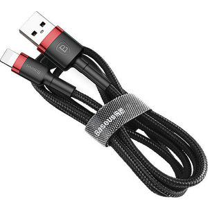 Baseus CALKLF-B19 Usb Cable Cafule Lightning 2,4A 1 meter  black and red
