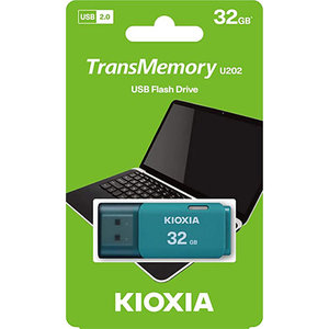 KIOXIA USB 2.0 FLASH STICK 32GB HAYABUSA AQUA U202