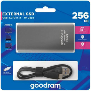 GOODRAM EXTERNAL SSD HL100 256GB + USB CABLE TYPE C
