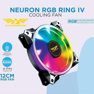 ARMAGGEDDON GAMING PC COOLING FAN (120MM RGB FAN) NEURON RGB RING IV