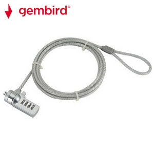 GEMBIRD CABLE LOCK FOR NOTEBOOKS (4-DIGIT COMBINATION)