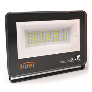 LIPER LED προβολέας LPFL-50BS01 50W, 4000K, 4000lm, IP66, 220V, μαύρος