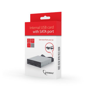 GEMBIRD INTERNAL USB CARD READER/WRITER WITH SATA PORT BLACK
