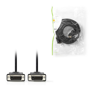 NEDIS CCGP32001BK100 DVI Cable DVI-D 24+1-Pin Male DVI-D 24+1-Pin Male 2560x1600