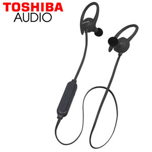 TOSHIBA AUDIO ACTIVE FIT2 BLUETOOTH HOOK EARBUDS BLACK