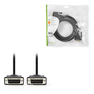 NEDIS CCGP32001BK20 DVI Cable DVI-D 24+1-Pin Male DVI-D 24+1-Pin Male 2560x1600