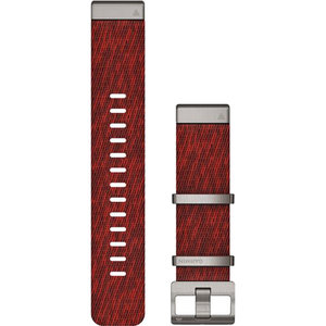 GARMIN MARQ Red Jacquard Weave Nylon Band with Silver Buckle