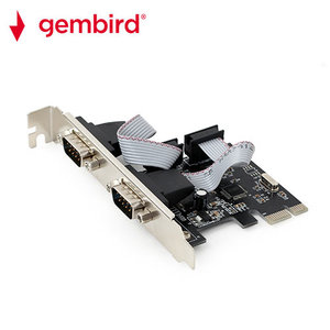 GEMBIRD 2 SERIAL PORT PCI-EXPRESS ADD-ON CARD WITH EXTRA LOW PROFILE BRACKET