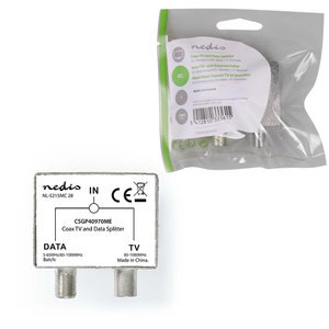 NEDIS CSGP40970ME Satellite & Antenna Adapter F-Female / IEC (Coax) Male IEC (Co
