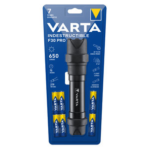 VARTA Φακός Indestructible F30 Pro + 6xAA