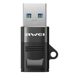 AWEI αντάπτορας USB 3.0 σε USB Type-C CL-13R, μαύρος