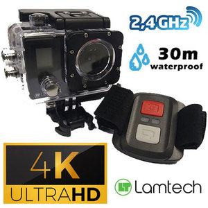LAMTECH LAM021615 4K ACTION CAMERA WITH Wi-Fi & 2.4G REMOTE CONTROL  (hot weekends - special offer)