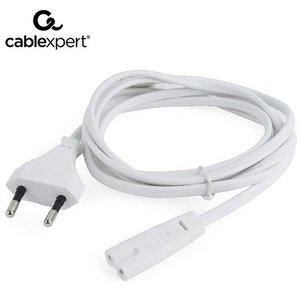 CABLEXPERT PC-184/2-W POWER CORD EU INPUT 2PIN PLUG WHITE 1,8M  (hot weekends - ULTIMATE OFFERS)